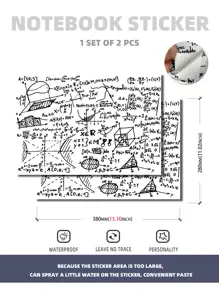 1set 15.6-16 Inch Letter Graphic Laptop Protective Sticker Compatible With Dell/Lenovo/Apple/Asus - Multicolor - View 7