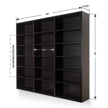 Cabinet-Atlantic Oskar Media Wall-Unit 756 Espresso - Black - View 8