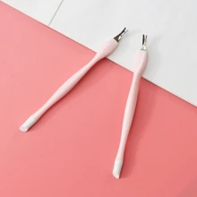 1入組雙頭死皮去除器,表皮推,美甲工具 - 粉色 - 查看 2