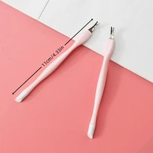 1入組雙頭死皮去除器,表皮推,美甲工具 - 粉色 - 查看 6