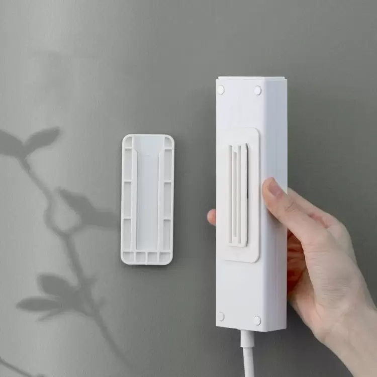 1pc Punch-Free Wall Mounted Power Strip Holder  Decorations   Autumn Decor Festival Decor Room Decor Home Decor Fall Decor Bedroom Decor - White - View 1