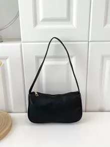 Large Capacity Fashionable Armpit Bag - Black - View 1