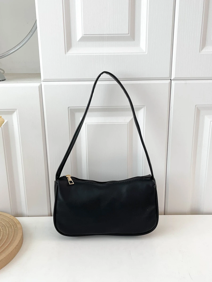 Large Capacity Fashionable Armpit Bag - Black - View 1