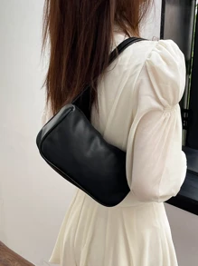 Large Capacity Fashionable Armpit Bag - Black - View 3