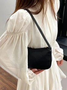 Large Capacity Fashionable Armpit Bag - Black - View 4