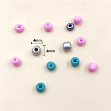100 chiếc 4mm Séc Hạt Miếng Đệm Hạt Trang Sức Làm Vật Dụng Cho Tự Làm Vòng Tay Vòng Cổ Nhẫn - Nhiều màu - Xem 5