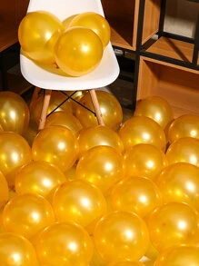 100 Piezas De Globos Perlados De 10 Pulgadas De Color Dorado Adecuados Para Decoración De Fiestas Y Festivales - Dorado - Ver 2