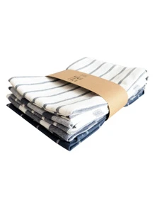 5入組藍色的編織毛巾 - 藍色 - 查看 6