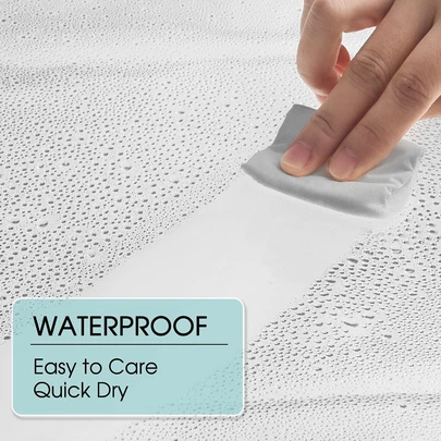 1 件全透明防水防霉浴室浴帘，PEVA 防水，防风，无挂钩家居浴室装饰秋季装饰浴室配件返校