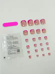 24入組方形足部去角質墊，附1入擦拭條和1入凍果凍膠壓克力甲供品 - 彩色 - 查看 3