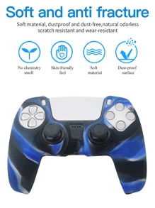 1 Vỏ bảo vệ tay cầm PS5 họa tiết ngụy trang, chống trượt, chống mồ hôi, chống trầy xước, chống bụi, tăng cường độ bám - Nhiều màu - Xem 2