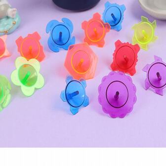 20入組透明迷你塑膠陀螺