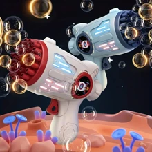 1pc Plastic Bubble Machine, Funny 32-hole Portable Bubble Gun For Party - Red - View 5