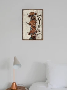 Putuo Decor 1入組奶牛金屬跡象,錫盤子復古牌匾繪畫海報復古裝飾用品鐵掛畫裝飾客廳臥室農場,7.8X11.8英寸 - 彩色 - 查看 4