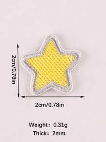 10 piezas Parche termoadhesivo con diseño de estrella - Multicolor - Ver 7