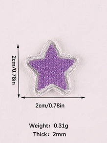 10 piezas Parche termoadhesivo con diseño de estrella - Multicolor - Ver 6