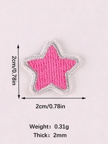 10 piezas Parche termoadhesivo con diseño de estrella - Multicolor - Ver 9