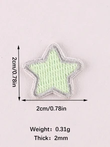 10 piezas Parche termoadhesivo con diseño de estrella - Multicolor - Ver 5