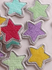 10 piezas Parche termoadhesivo con diseño de estrella - Multicolor - Ver 3