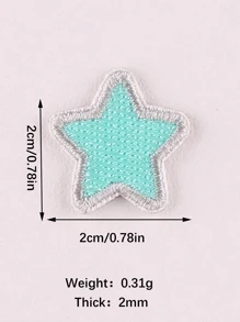 10 piezas Parche termoadhesivo con diseño de estrella - Multicolor - Ver 8