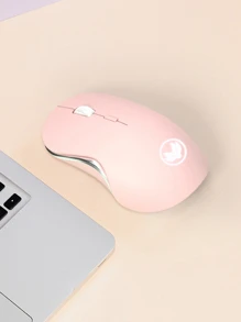 Rechargeable Wireless Mouse - Pink - View 1