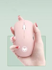 Rechargeable Wireless Mouse - Pink - View 2