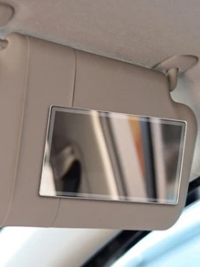 1入組不銹鋼耐用汽車遮陽板化妝鏡 - 銀色 - 查看 3