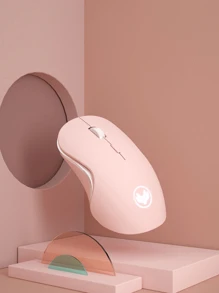 Rechargeable Wireless Mouse - Pink - View 4