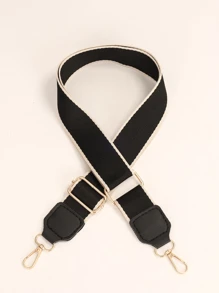 可调节包带、手提包腰带、宽肩带、包带替换件、配件、礼品、装饰礼品配件 - 黑色 - 查看 1