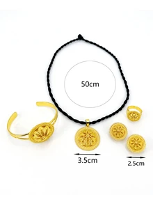 A套裝5精美首飾套裝,包括項鍊,手環,耳環,戒指,A完美禮品適合女士 - 套裝 - 查看 5