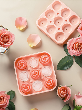 1入組玫瑰設計冰球模具