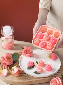 1入組玫瑰設計冰球模具 - 粉色 - 查看 2