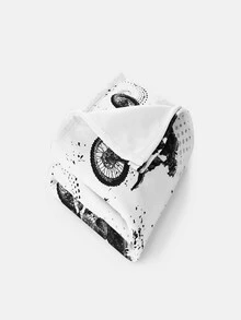 1 pieza Manta con tema de Halloween, con estampado de esqueletos de pareja, hecha de tela de franela, tacto suave y cálida, manta práctica para el dormitorio, sala de estar, decoración de Halloween, siesta en la oficina, camping, picnic, manta negra - Multicolor - Ver 4