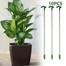 10 件装植物支撑桩，花园单茎花卉植物支撑，植物笼支撑环，植物棒，室内植物桩，孤挺花兰花牡丹番茄花，园艺工具，园艺工具 - 綠色 - 查看 2