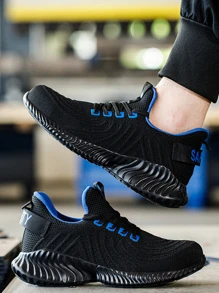 堅不可摧的男女鋼頭工作鞋，舒適安全的運動鞋，具有良好的牽引力