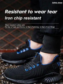 堅不可摧的男女鋼頭工作鞋，舒適安全的運動鞋，具有良好的牽引力