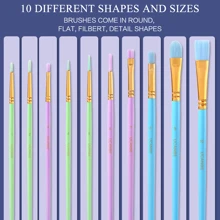 UCANBE Macaron Face Body Paint Set, 15 Colors Painting Palette Makeup Kit + 10 Colorful Artist Brushes, Oil Base Paint Set for Halloween, Cosplay, Parties and SFX Costume - 1套 - 查看 6