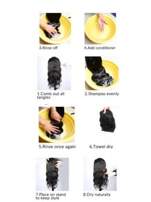 夾片波浪捲合成纖維接髮 - Light Brown - 查看 8