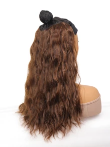 夾片波浪捲合成纖維接髮 - Light Brown - 查看 7