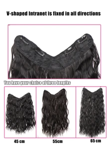 夾片波浪捲合成纖維接髮 - Light Brown - 查看 2