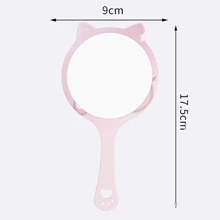 Gương mỹ phẩm cầm tay Máy tính để bàn Gương làm đẹp và tóc với tay cầm móng vuốt mèo - Nhiều màu - Xem 3