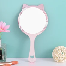 Gương mỹ phẩm cầm tay Máy tính để bàn Gương làm đẹp và tóc với tay cầm móng vuốt mèo - Nhiều màu - Xem 4