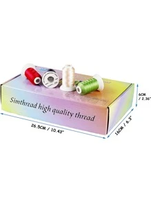 Simthread Brother 40 Colors 40 Weight Polyester Embroidery Machine Thread Kit 550Y(500M) for Brother Babylock Janome Bernina Embroidery and Sewing Machines