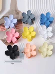 Flower Design Hair Clip - Pink - View 2