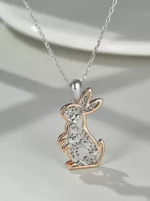 H Z JEWERLY cute Rabbit Charm Necklace - Multicolor - View 1