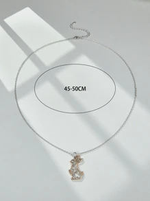 H Z JEWERLY cute Rabbit Charm Necklace - Multicolor - View 3