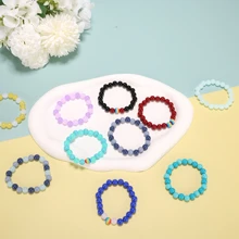 600入组圓珠適用於手鍊製作,8mmDIY寶石珠子珠寶製作套件帶彩虹珠子,24顏色圓形寶石珠子合適對於初學者 - 珠子套件 - 查看 7