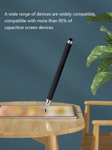 1pc Multi-Function Double Ended Touch Screen Stylus Pen - Black - View 3