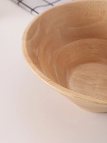 3pcs/1pc Wooden Triangular Salad Bowl - Apricot - View 4