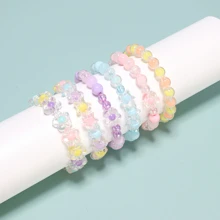 Tự Làm Vòng Tay Làm Bộ Cho Bé Gái Quà Tặng Sinh Nhật, 8Mm Gradient Hạt Trang Sức Làm Bộ Với Ngôi Sao Hoa Hạt Bí Ngô - bộ hạt - Xem 5